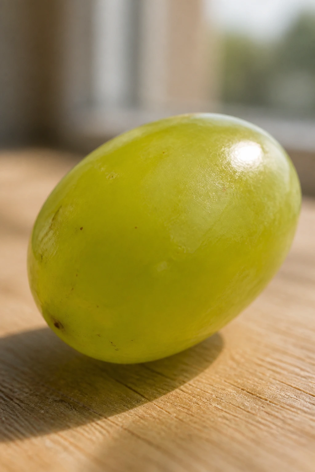 10 Incredible Benefits of Eating Green Grapes for Skin 16 Green grape on wooden surface under natural light