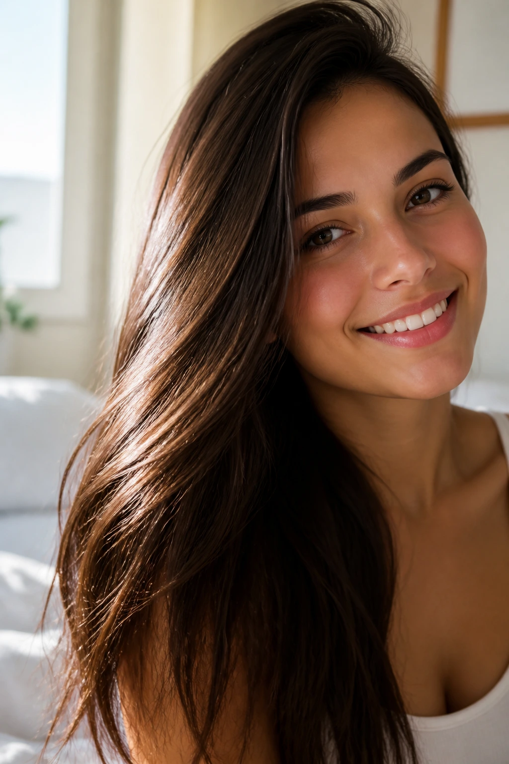 12 Surprising Benefits Of Eating Oranges For Skin And Hair 9 Portrait of a real person with silky hair texture