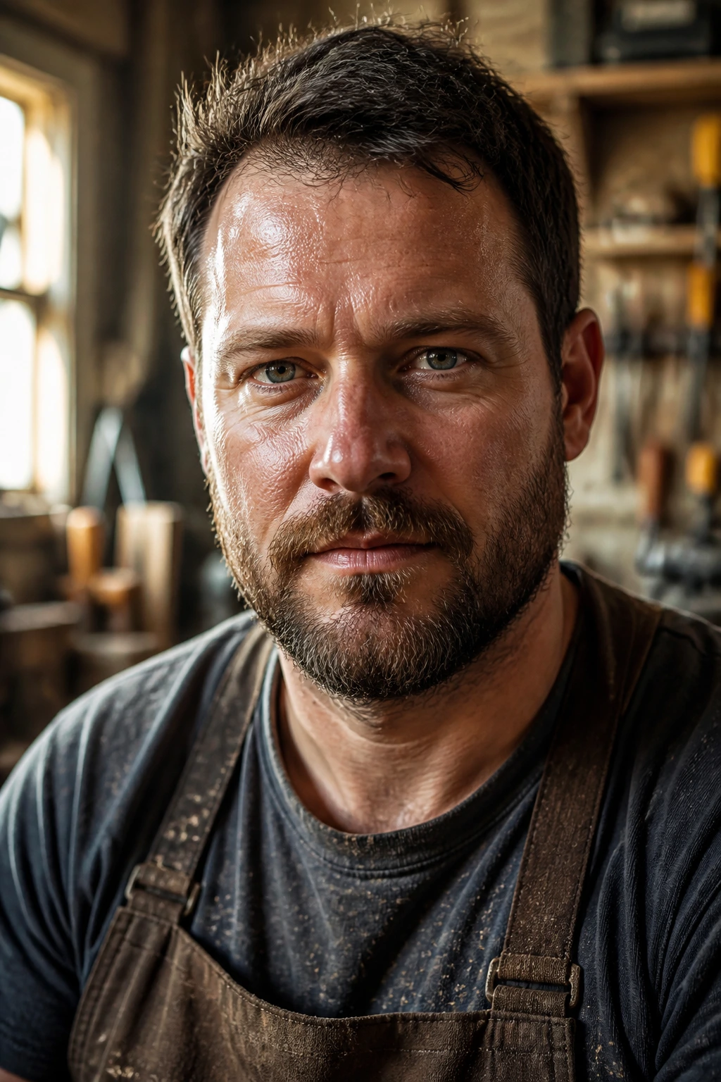 Exploring the True Meaning of 'Fruit of My Labor' 3 Close-up portrait of a determined worker in a workshop
