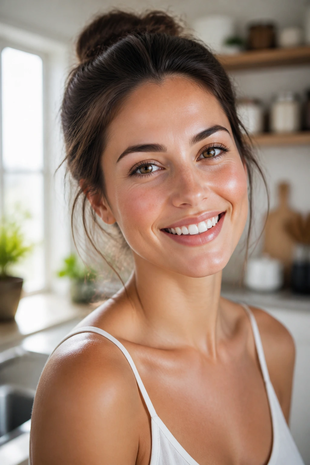 Portrait of a healthy adult to symbolize health benefits of fruit extract.