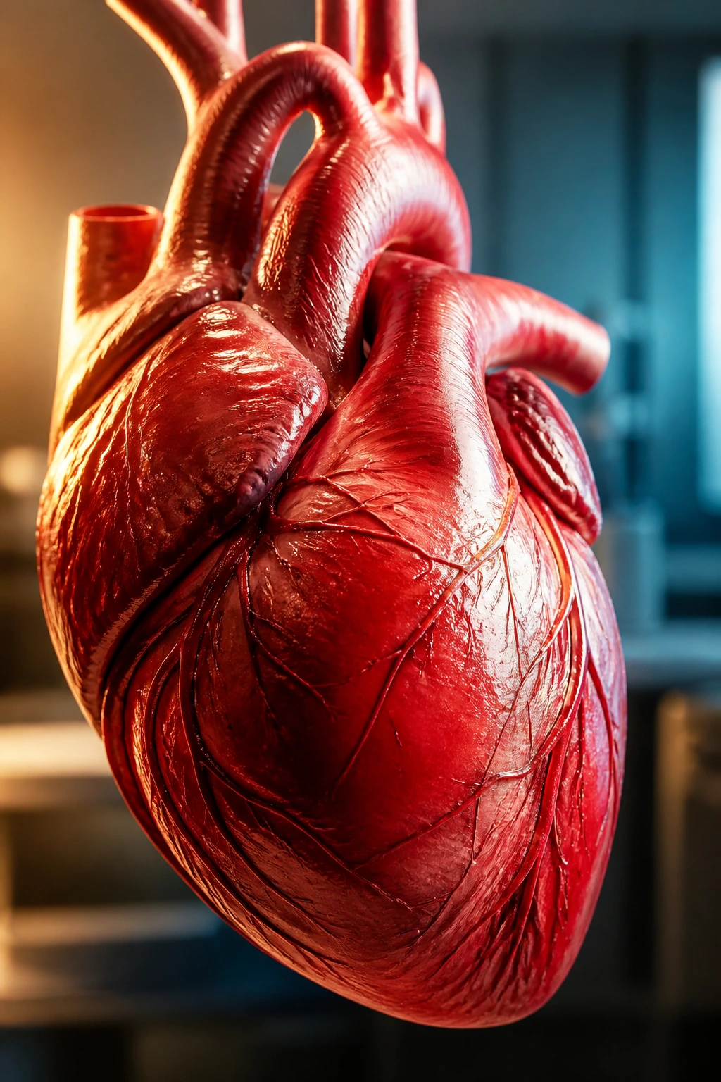 10 Surprising Benefits Of Eating Watermelon At Night 7 Close-up of a healthy, anatomically accurate human heart with visible arteries