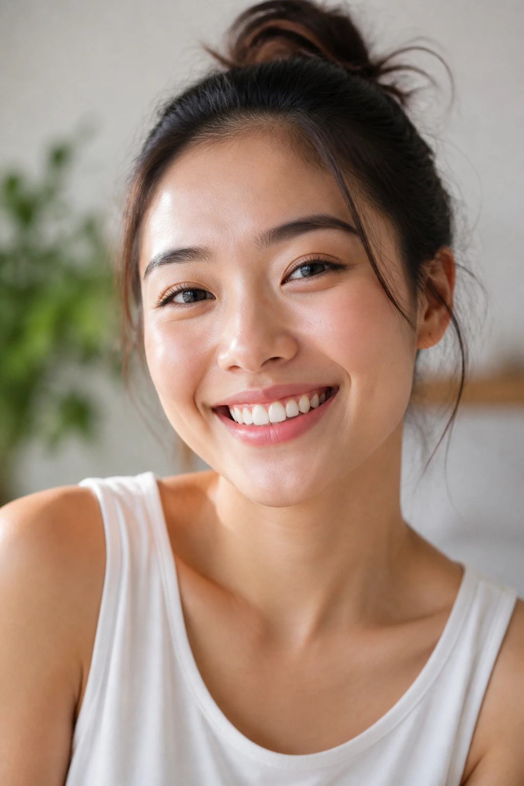 Portrait of a healthy person exuding immune vitality