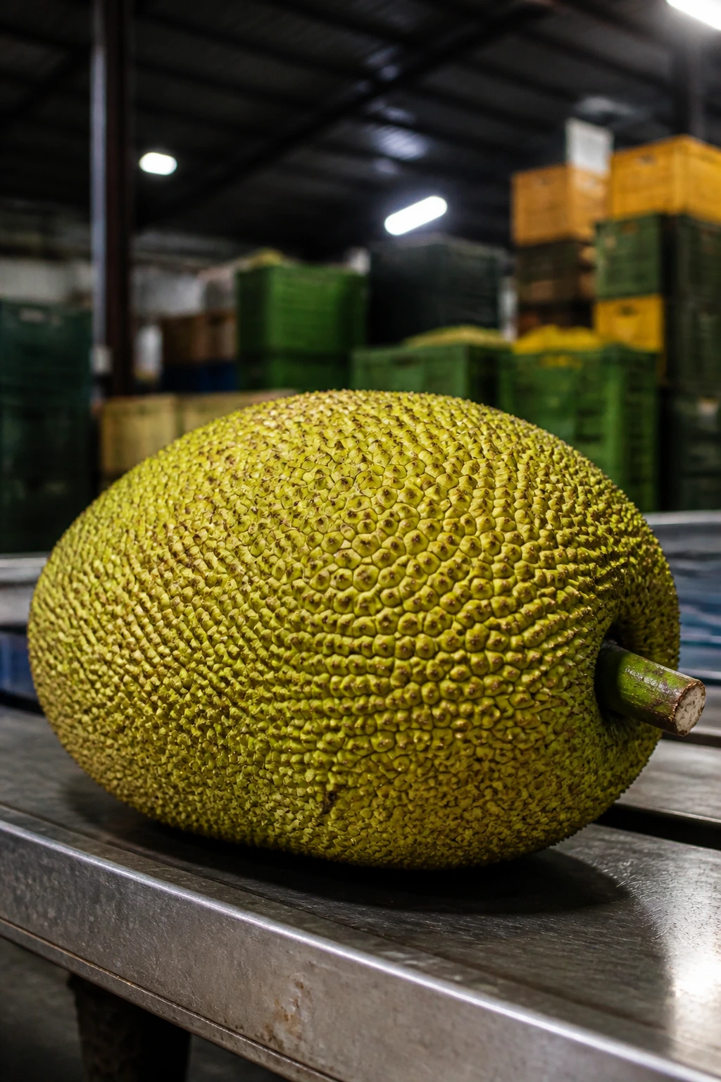 Jackfruit on packaging table in warehouse highlighting industry challenges
