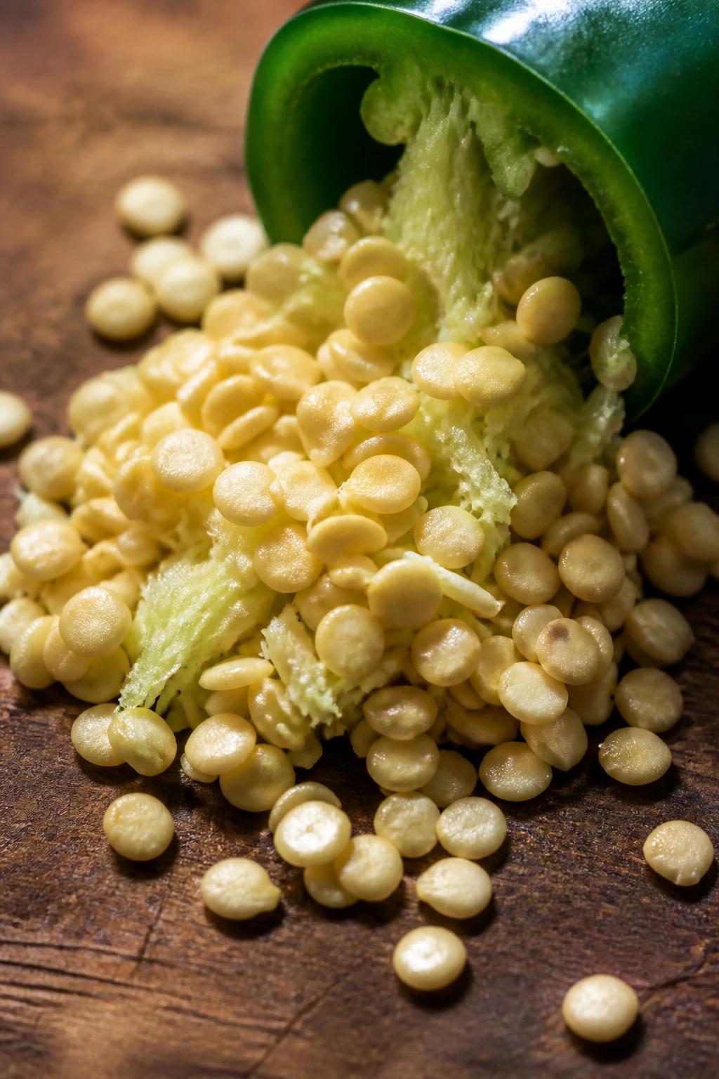 Can You Eat Jalapeno Seeds? What Are The Benefits? 1 Close-up of jalapeño seeds on a wooden cutting board