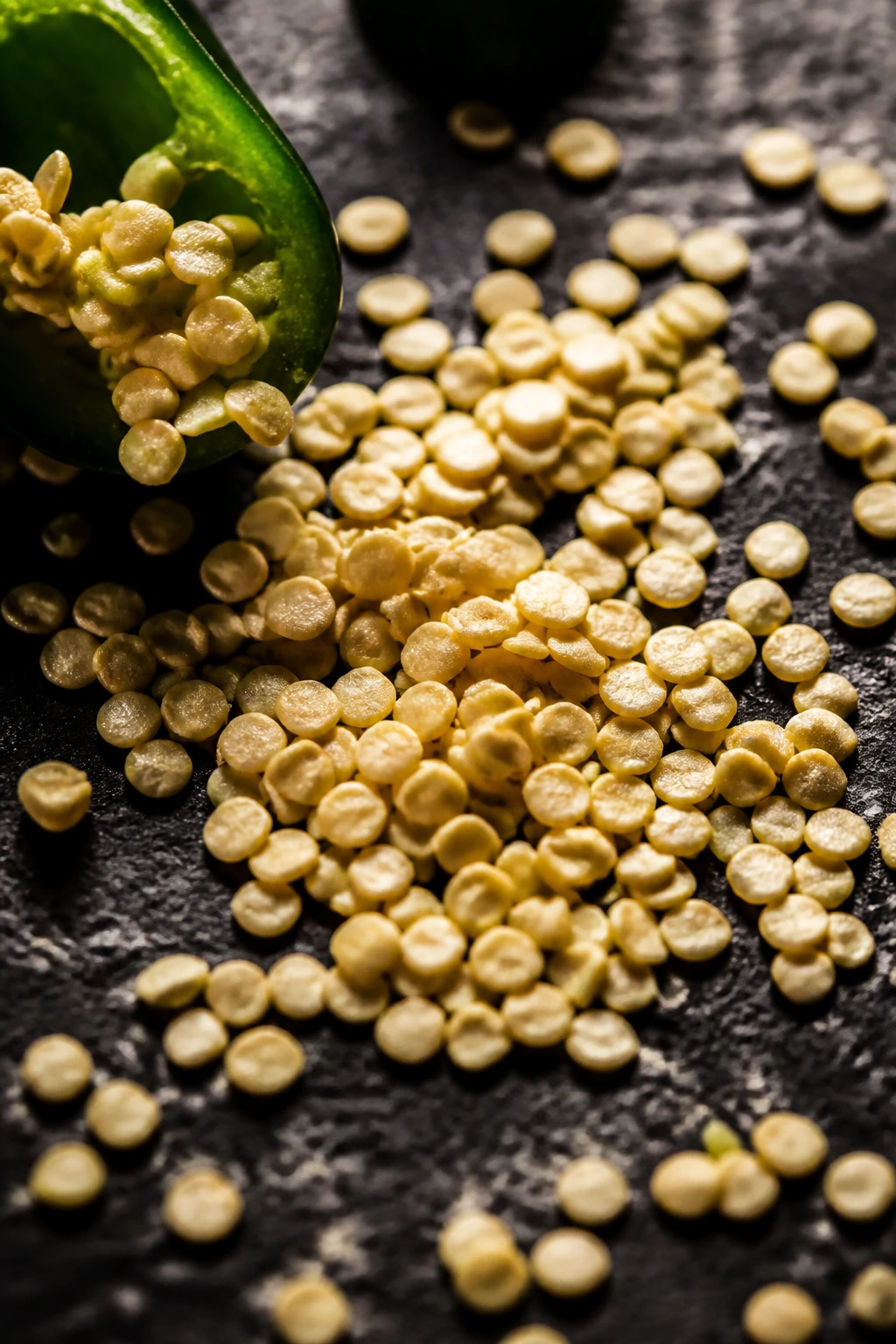 Can You Eat Jalapeno Seeds? What Are The Benefits? 4 Close-up of jalapeño seeds on dark background