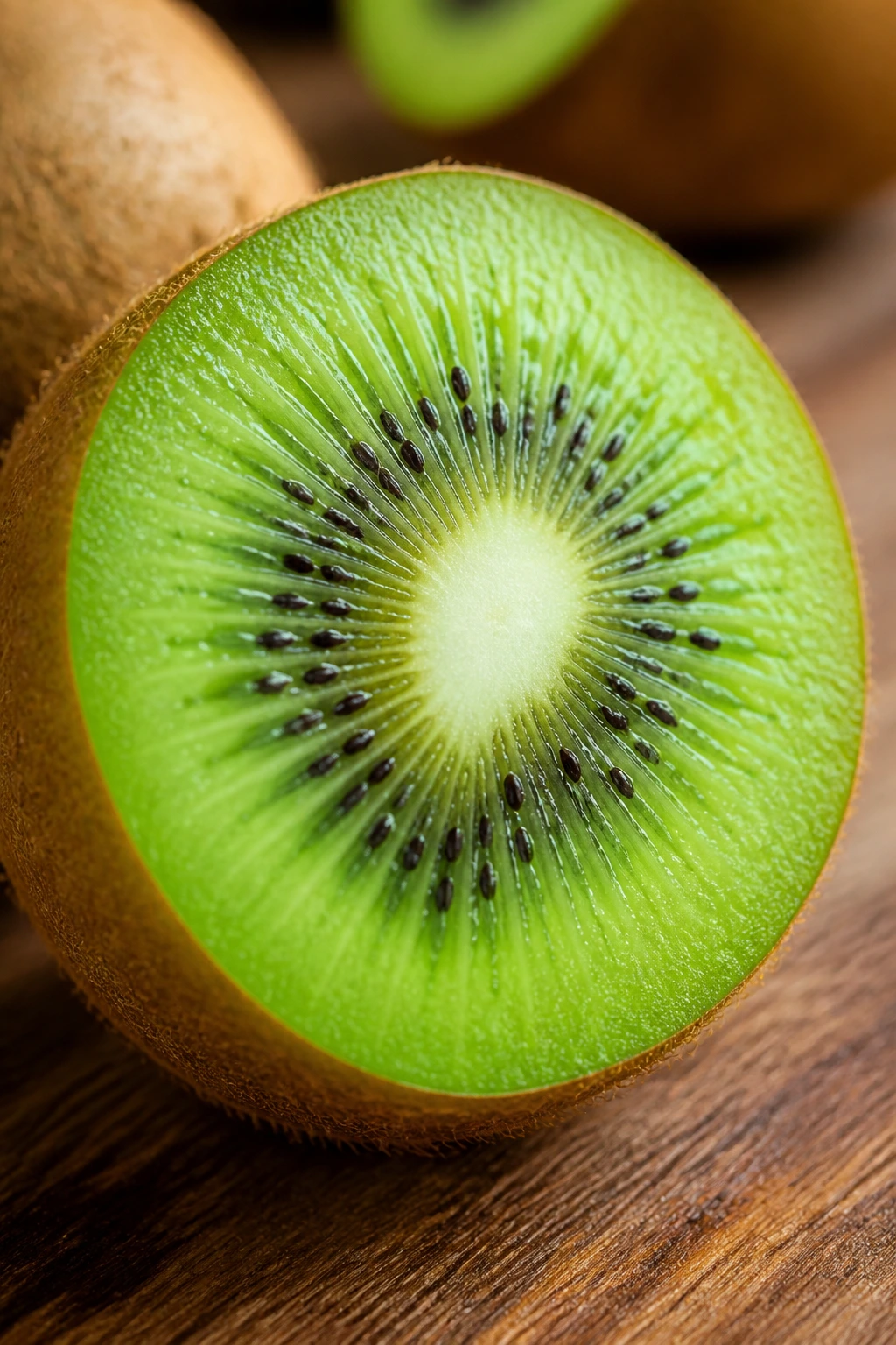 10 Amazing Fruits That Symbolize Love 9 Close-up halved kiwi with green flesh and seeds