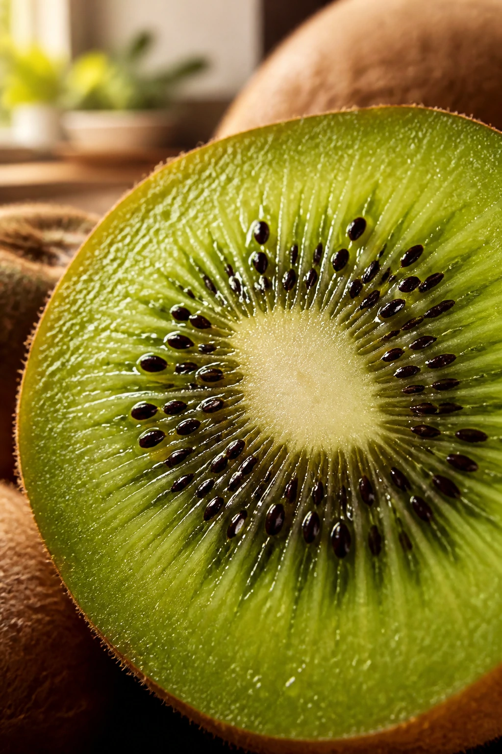 Can You Eat Kiwi Seeds? Is It Safe? What Are The Benefits? 3 Close-up of kiwi seeds in green flesh highlighting health benefits