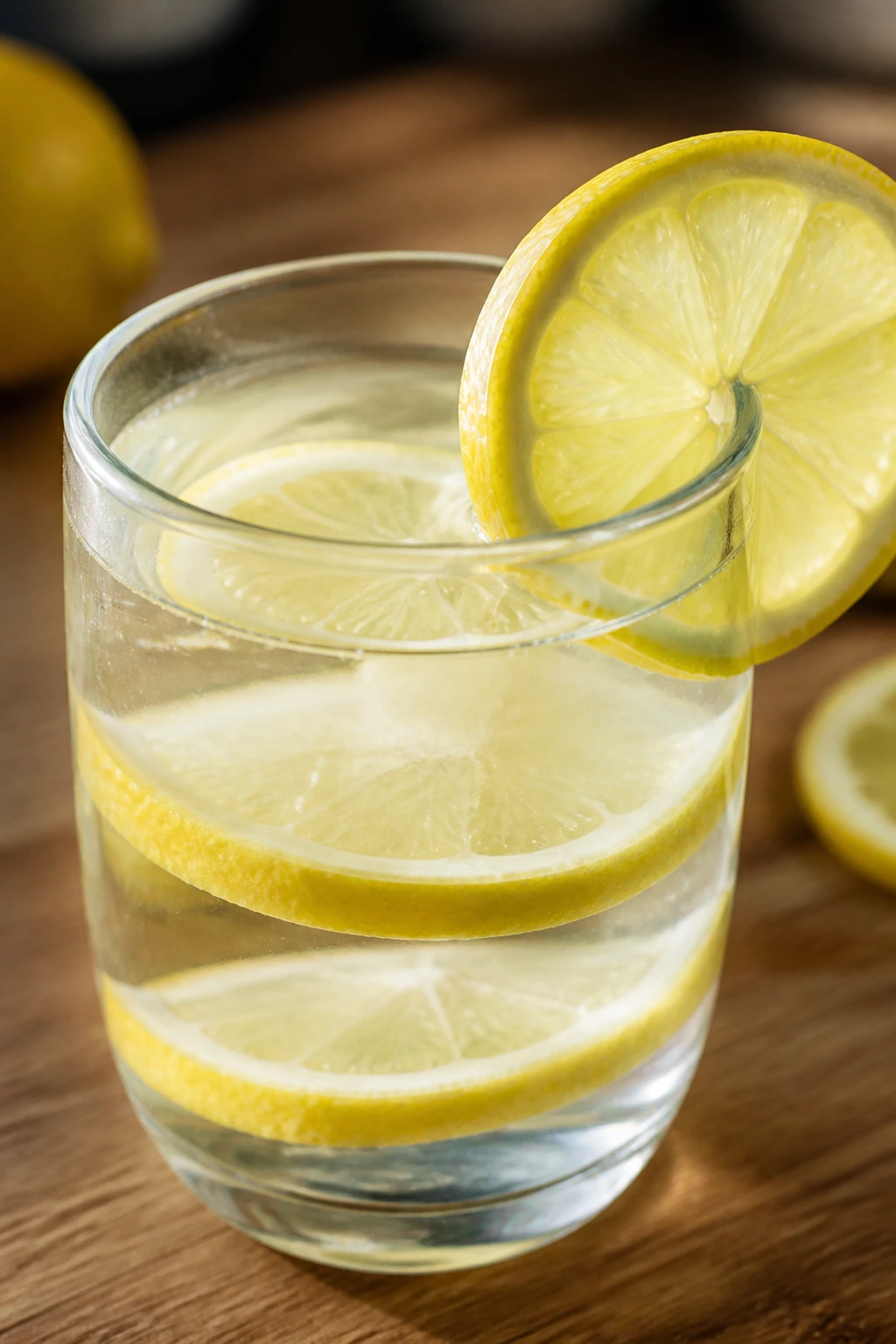 Is Lemon Or Lemon Water Good for Gastritis? 5 Glass of lemon water with lemon slice on rim