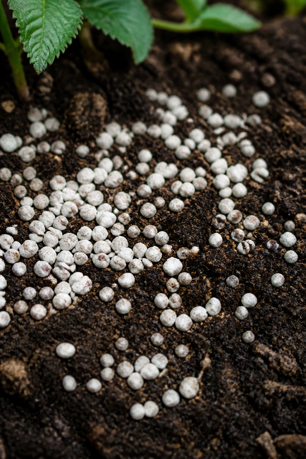 Do Blackberries Like Acidic Soil? All You Need to Know 4 Close-up of lime granules on soil for pH adjustment in a blackberry garden