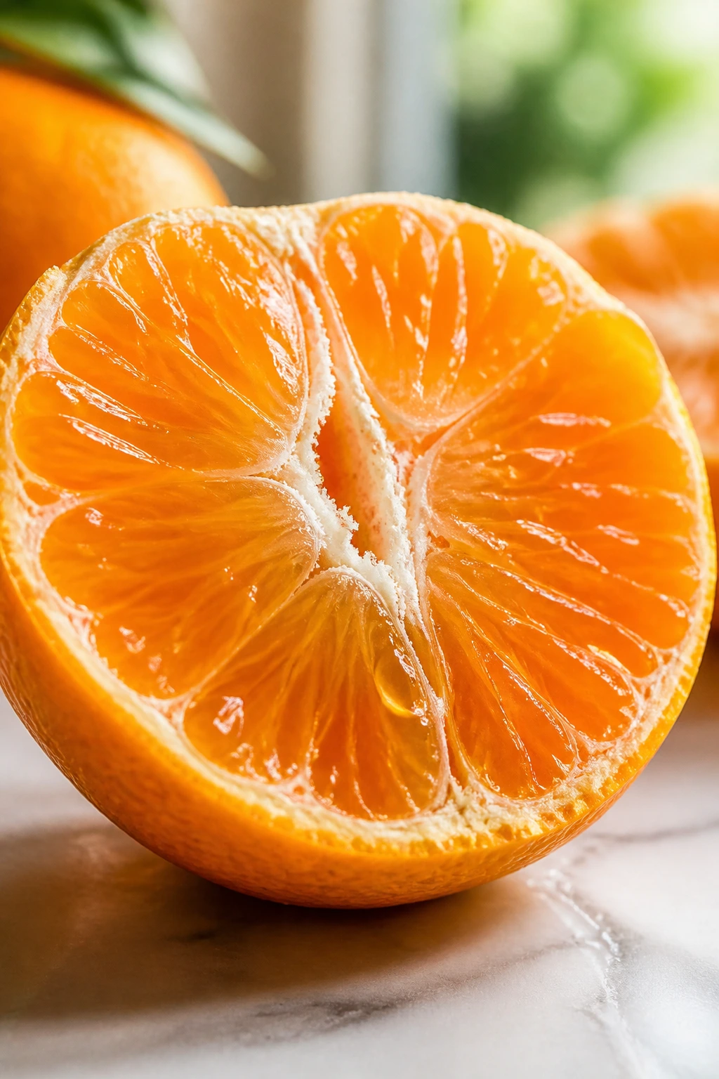 Are Mandarins Good For Pregnancy? Is It Safe? 8 Macro close-up of peeled mandarin showing vibrant orange flesh