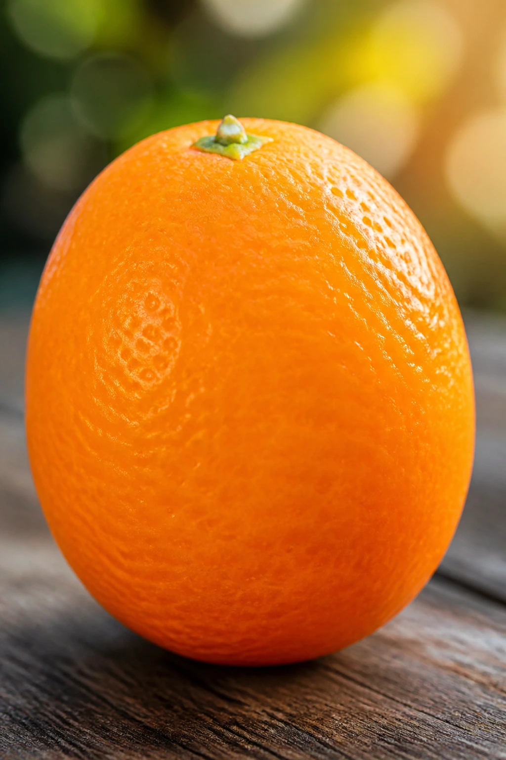 Macro close-up of a single mandarinquat showing bright orange rind texture