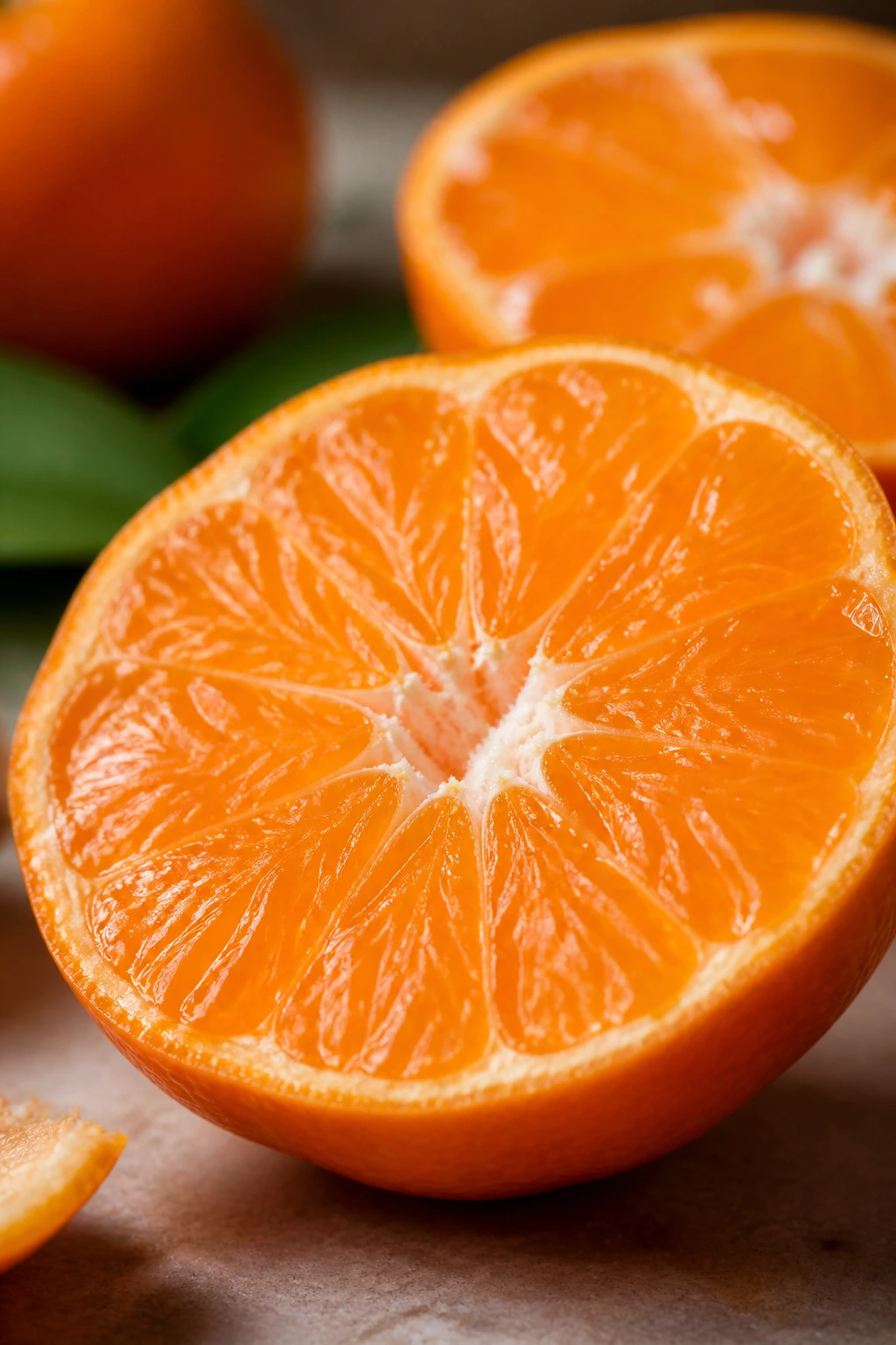 Are Mandarins Good For Pregnancy? Is It Safe? 3 Halved mandarin showing juicy segments