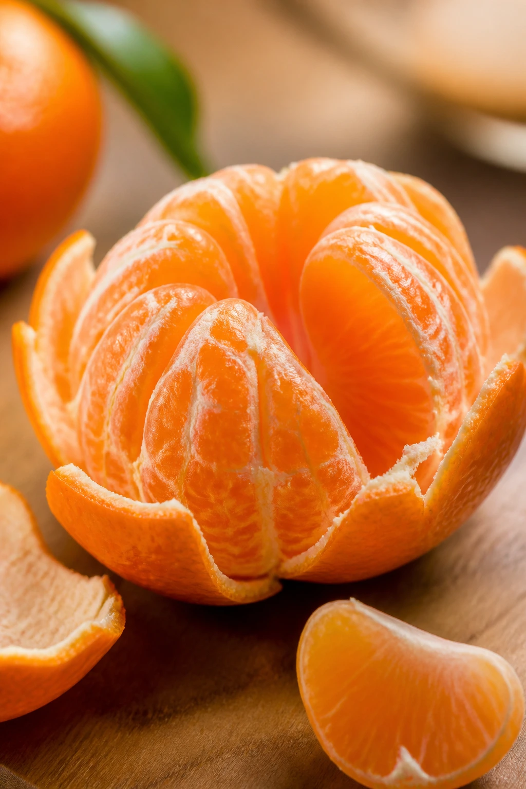 Are Mandarins Good For Pregnancy? Is It Safe? 13 Close-up of peeled mandarin segments in warm kitchen light