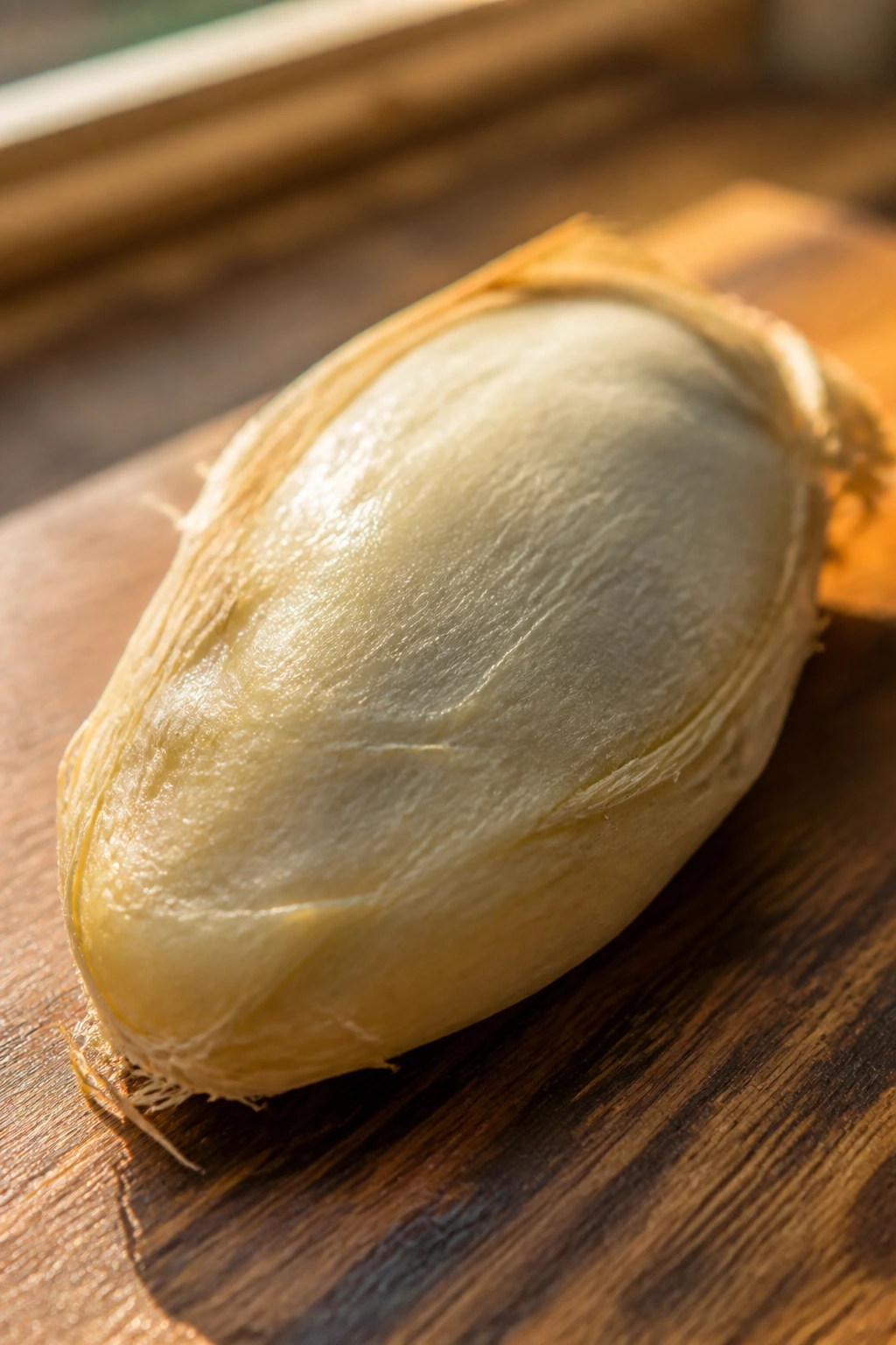 What To Do With A Mango Seed? Here Are 7 Things You Can Do 1 Close-up of peeled mango seed on wooden surface ready for planting