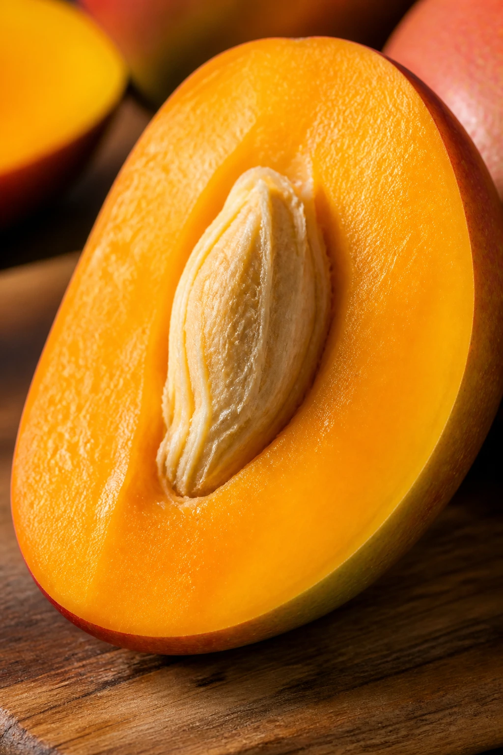 The Reasons Why Mangoes Are Not Actually Considered Berries 4 Cross-section of a mango showing the stone and orange flesh