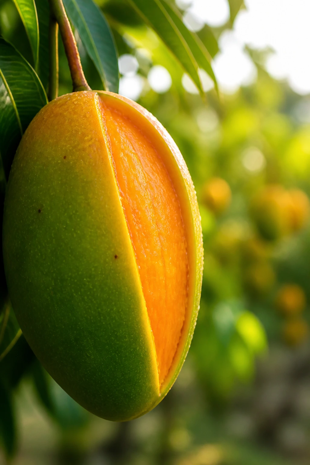 Is Mango A Tropical Fruit? All You Need To Know 3 Close-up of a ripe mango in a tropical garden