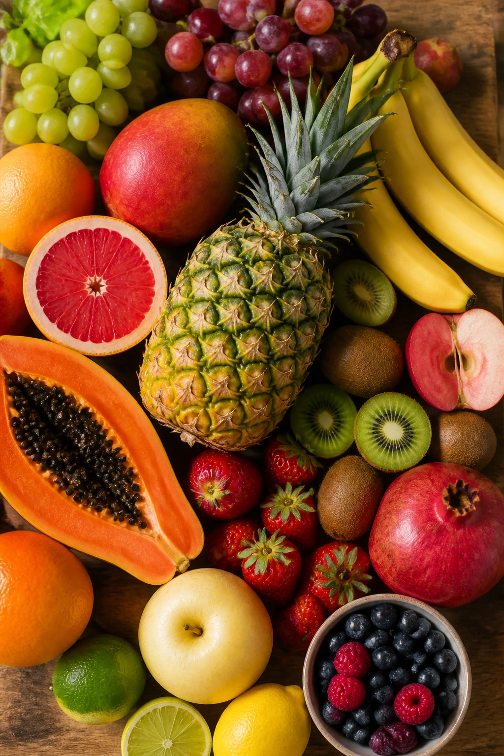 Still life of mixed fruits illustrating weight-loss conclusions