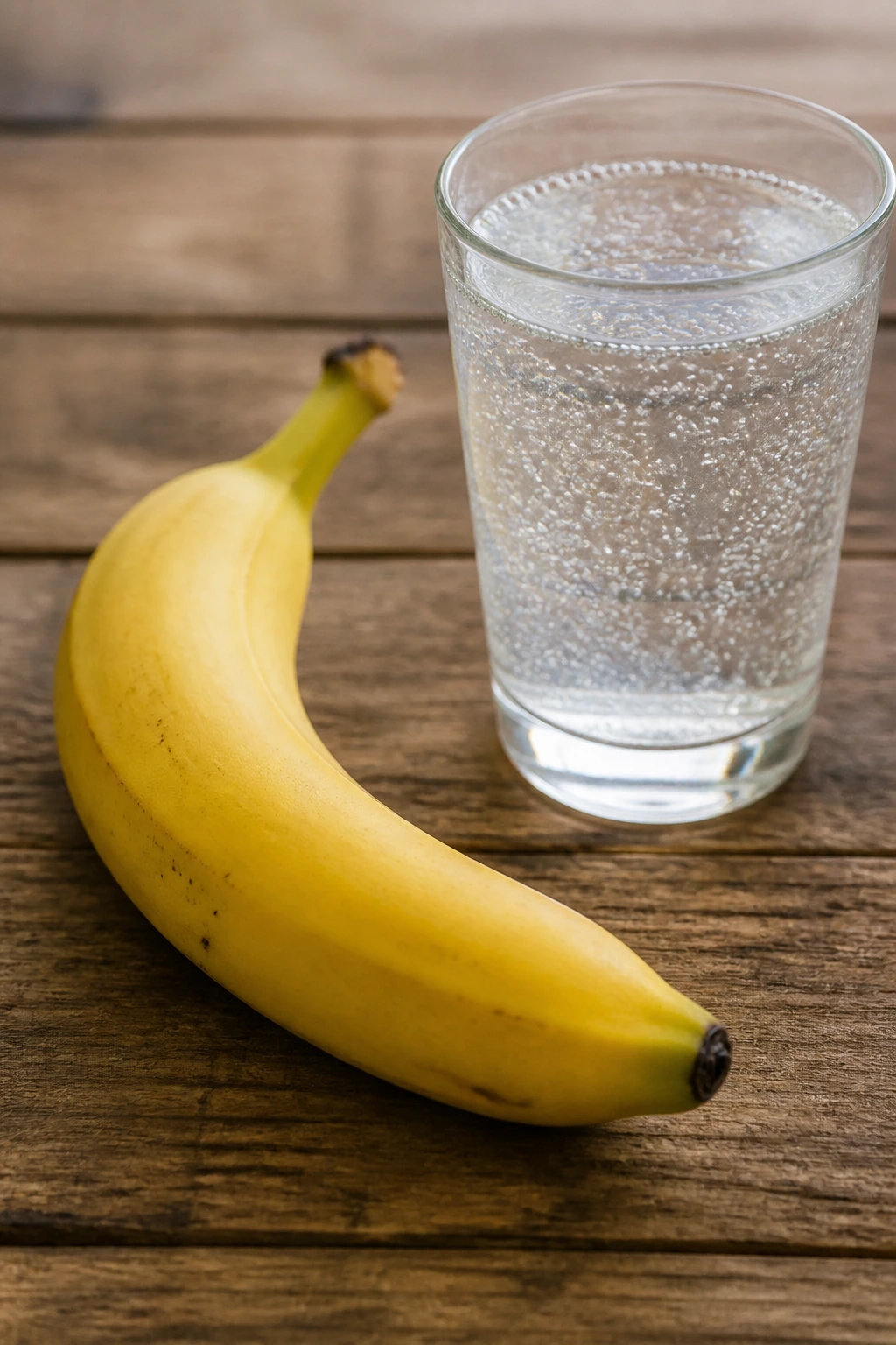 Banana and fizz on a table illustrating moderation and individual responses.