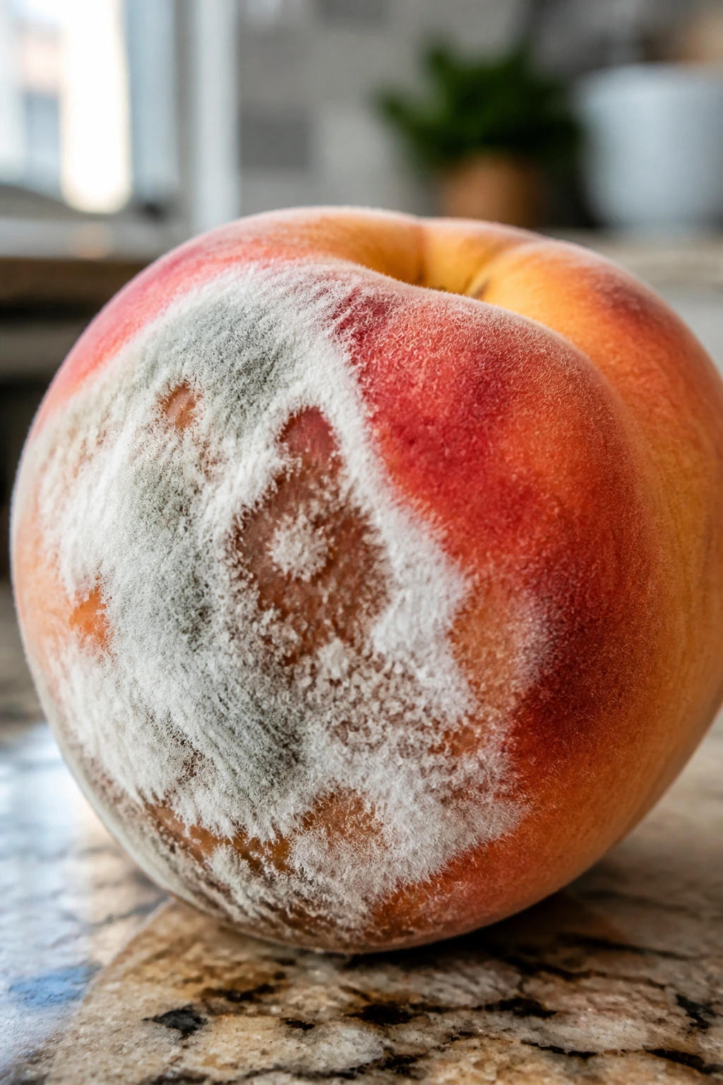How To Tell If Peaches Are Bad & How Long Do They Last? 6 Close-up of mold on peach skin