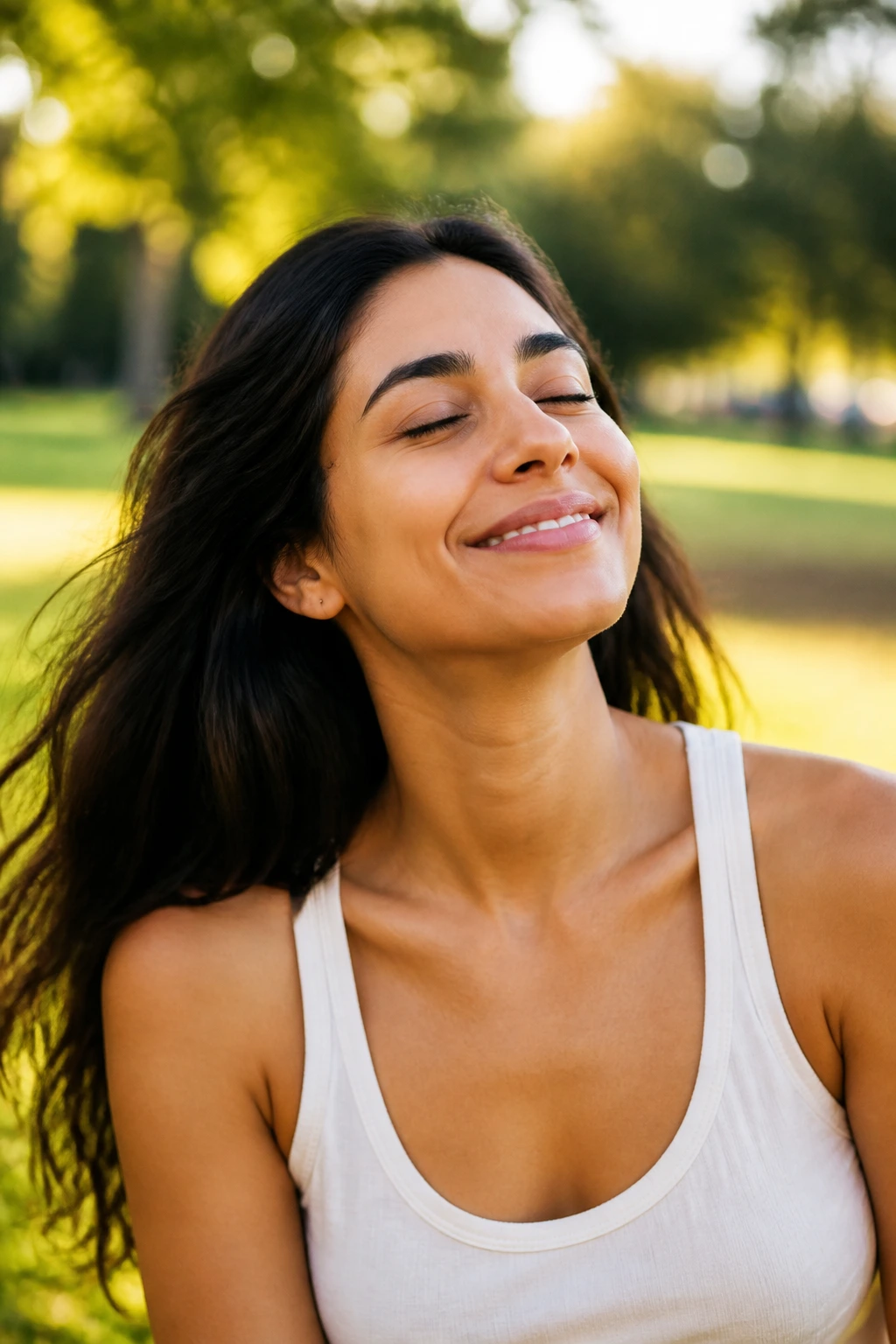 10 Surprising Benefits of Banana and Groundnut Sexually 6 Calm, smiling adult outdoors capturing reduced stress and improved mood
