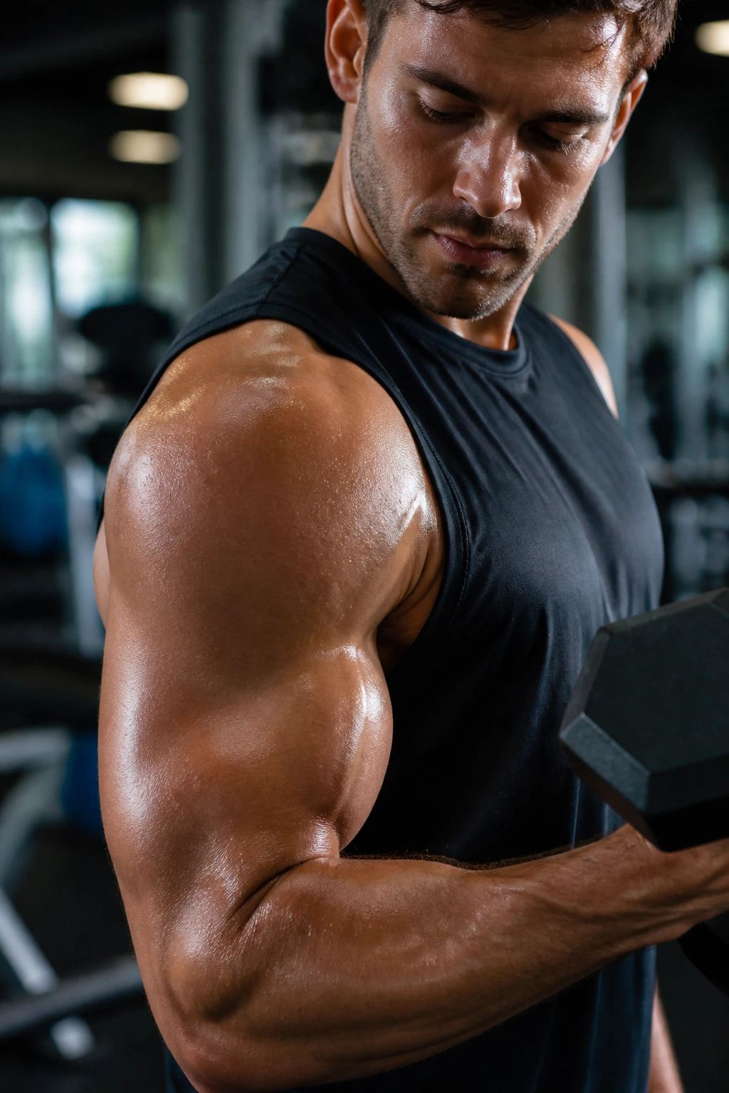 10 Amazing Health Benefits Of Drinking Banana Shake 9 Medium close-up of a fit arm and shoulder showing muscle recovery after workout