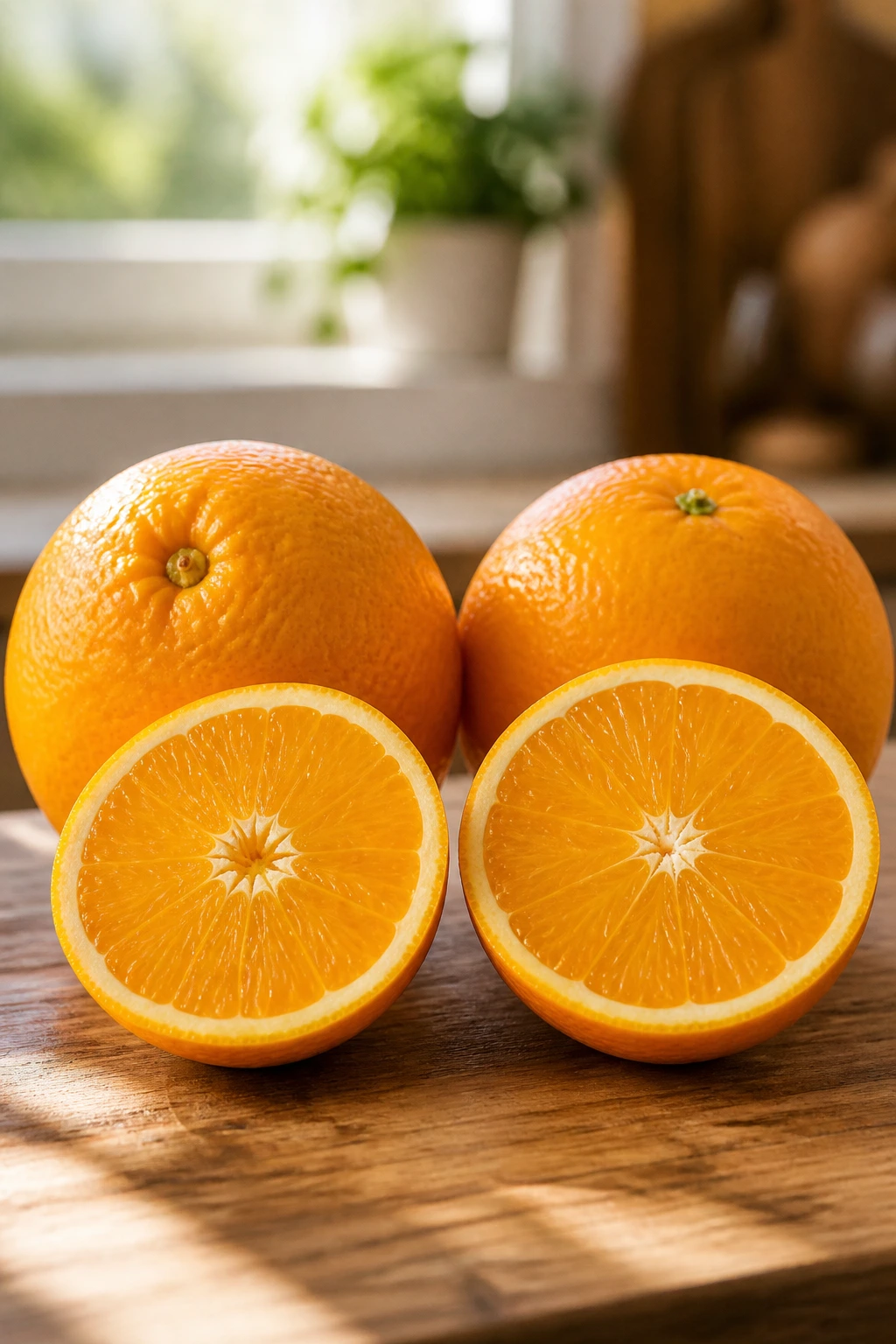 Navel Orange Vs Valencia Orange: What's The Difference? 8 Close-up of Navel and Valencia oranges showing rind differences side by side