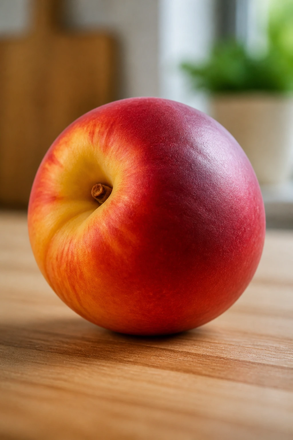 Can Hamsters Eat Nectarines? Find Out Now! 2 Single nectarine on kitchen counter in natural light