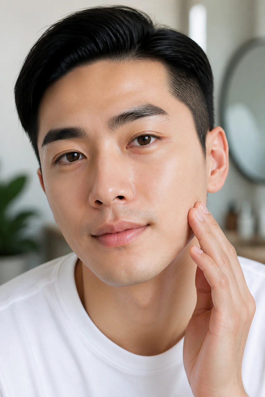 The 12 Incredible Benefits of Using Banana Face Masks 8 Close-up of a person with matte skin and minimal shine