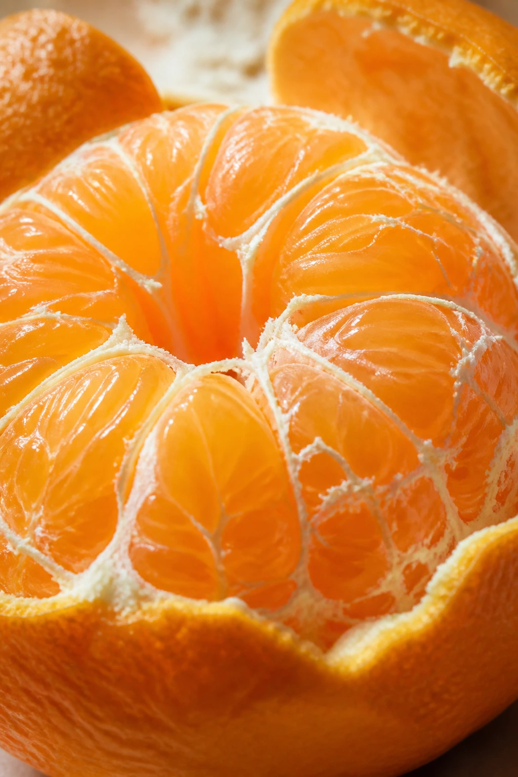Navel Orange Vs Valencia Orange: What's The Difference? 5 Peel-off orange with visible juicy segments