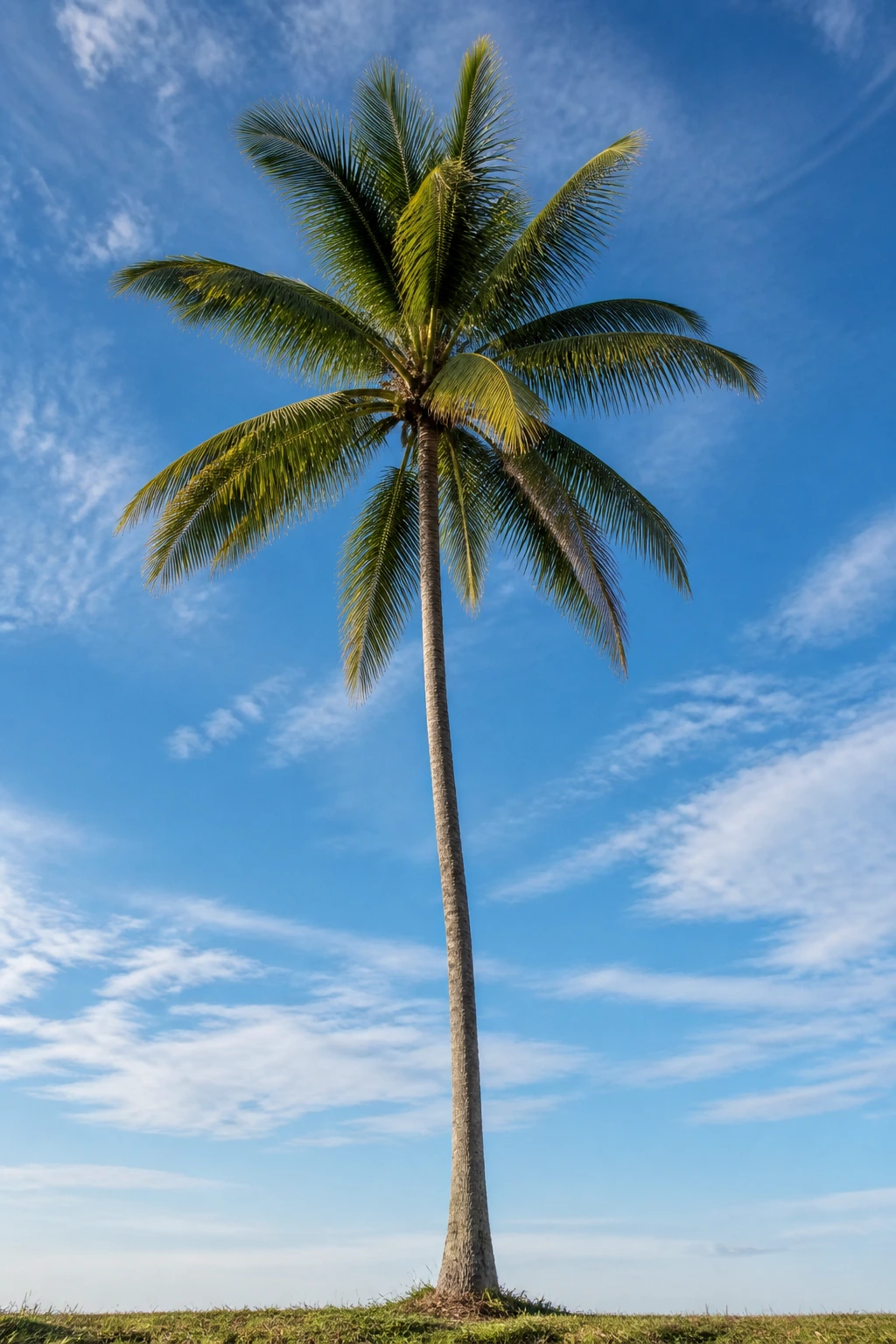 Unique Species: Are Palm Trees Real Trees? 2 Solitary palm tree in a tropical landscape with blue sky