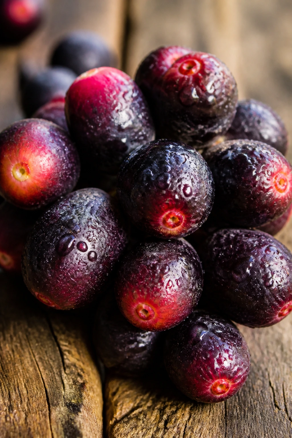 Panama Berry Health Benefits: 7 Amazing Benefits 6 Small bunch of Panama berries on wooden table with dew