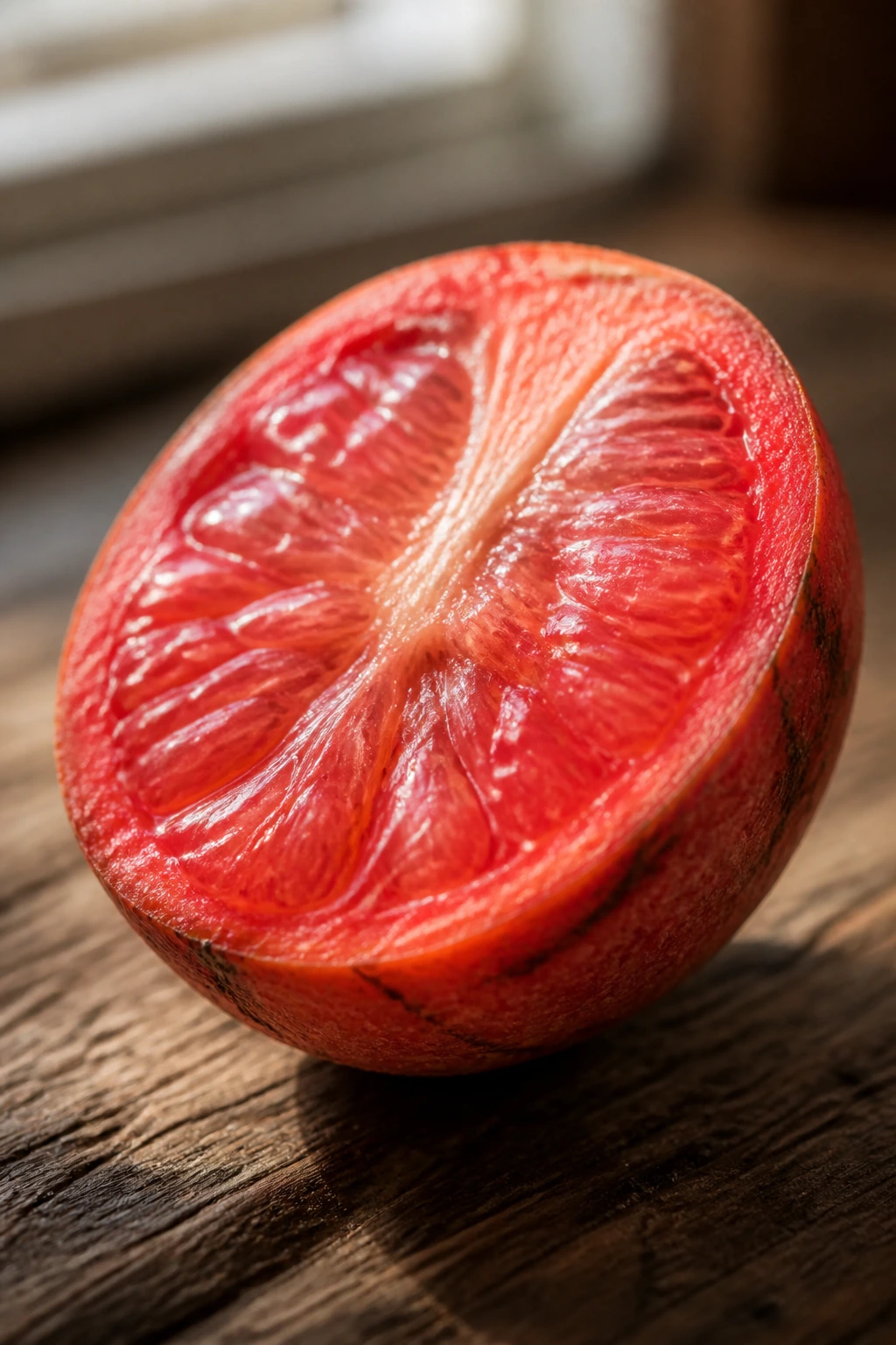 Panama Berry Health Benefits: 7 Amazing Benefits 3 Cross-section of Panama berry showing bright red flesh on wood