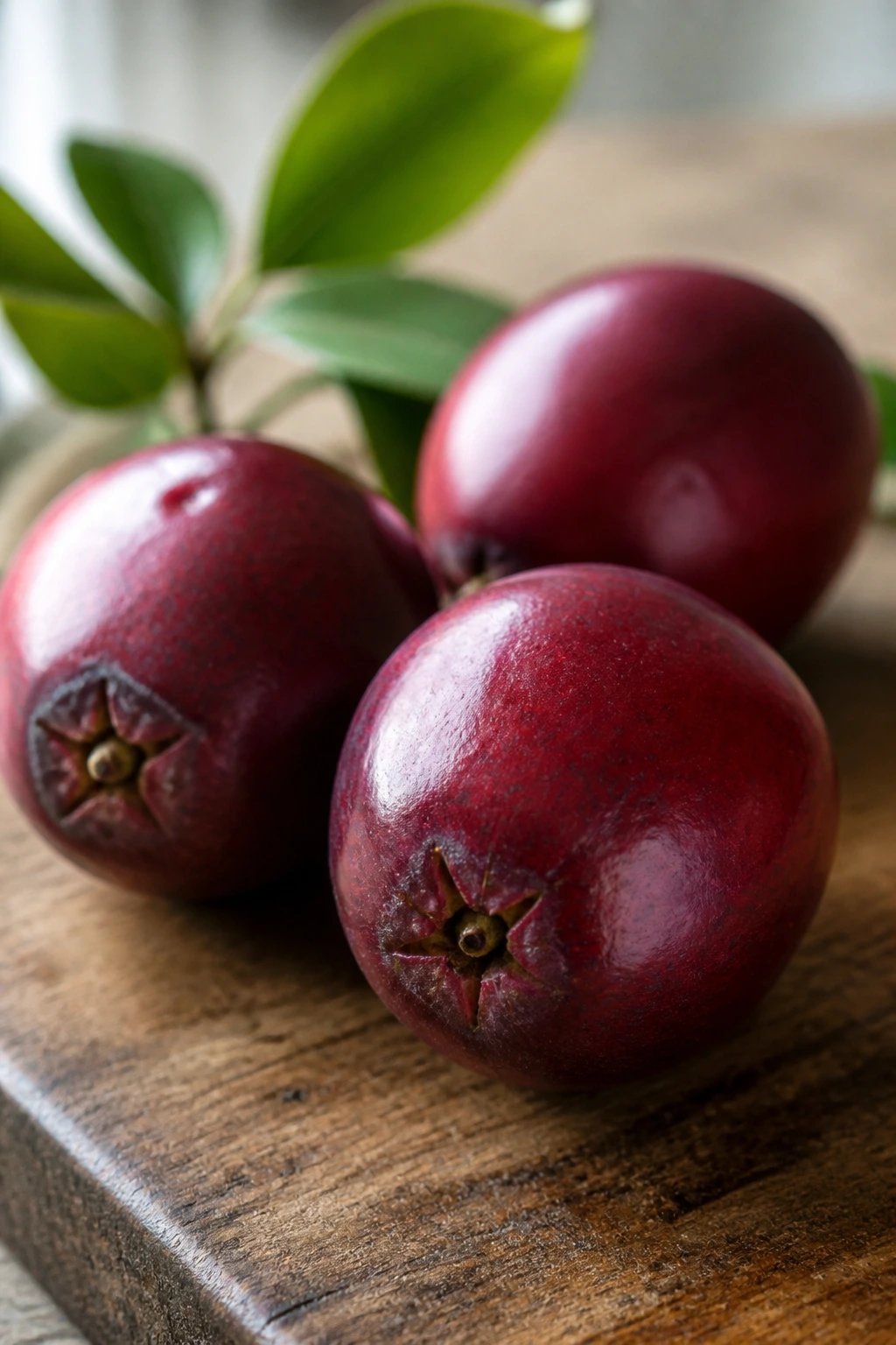 Panama Berry Health Benefits: 7 Amazing Benefits 2 Panama berries on wooden cutting board in natural light
