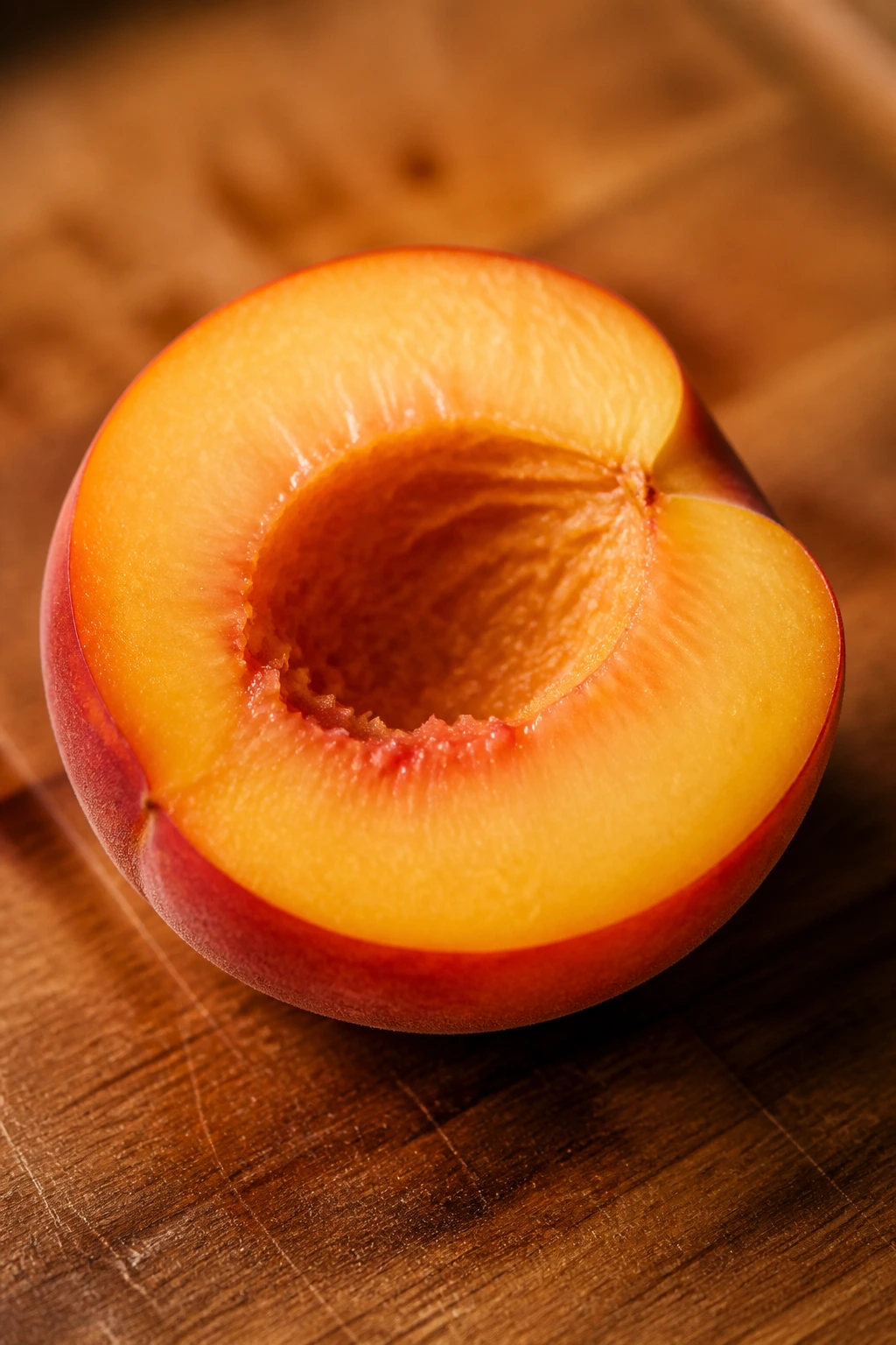 What Is The pH Of Peaches? Are They Acidic Or Alkaline? 6 Peach half on cutting board ready for cooking.