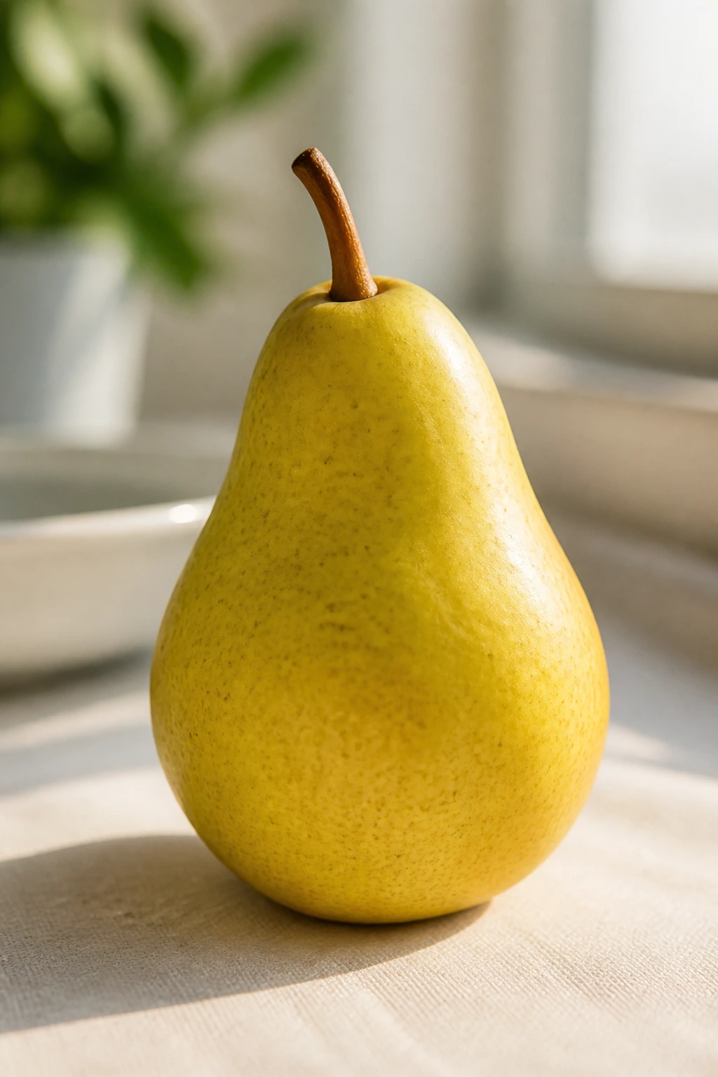 Are Pears Good For Gastritis? All You Need To Know 3 Pear on dining table illustrating gastritis-friendly fruit