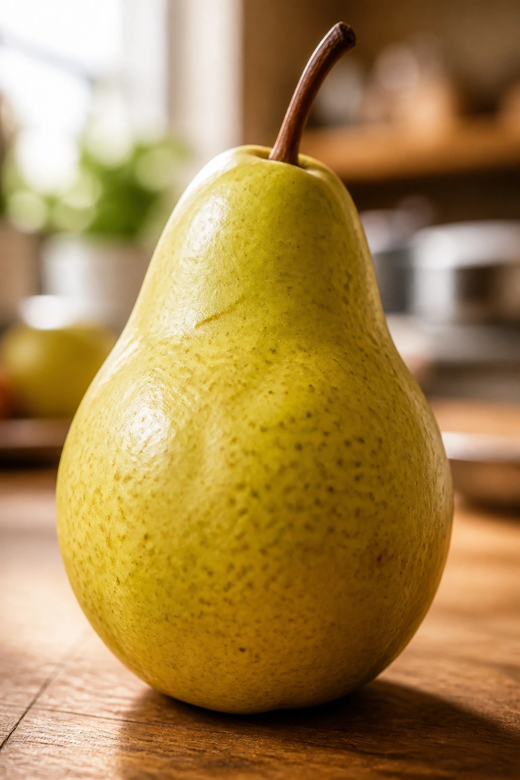 Are Pears Good For Gastritis? All You Need To Know 2 Single ripe pear close-up highlighting its nutrition
