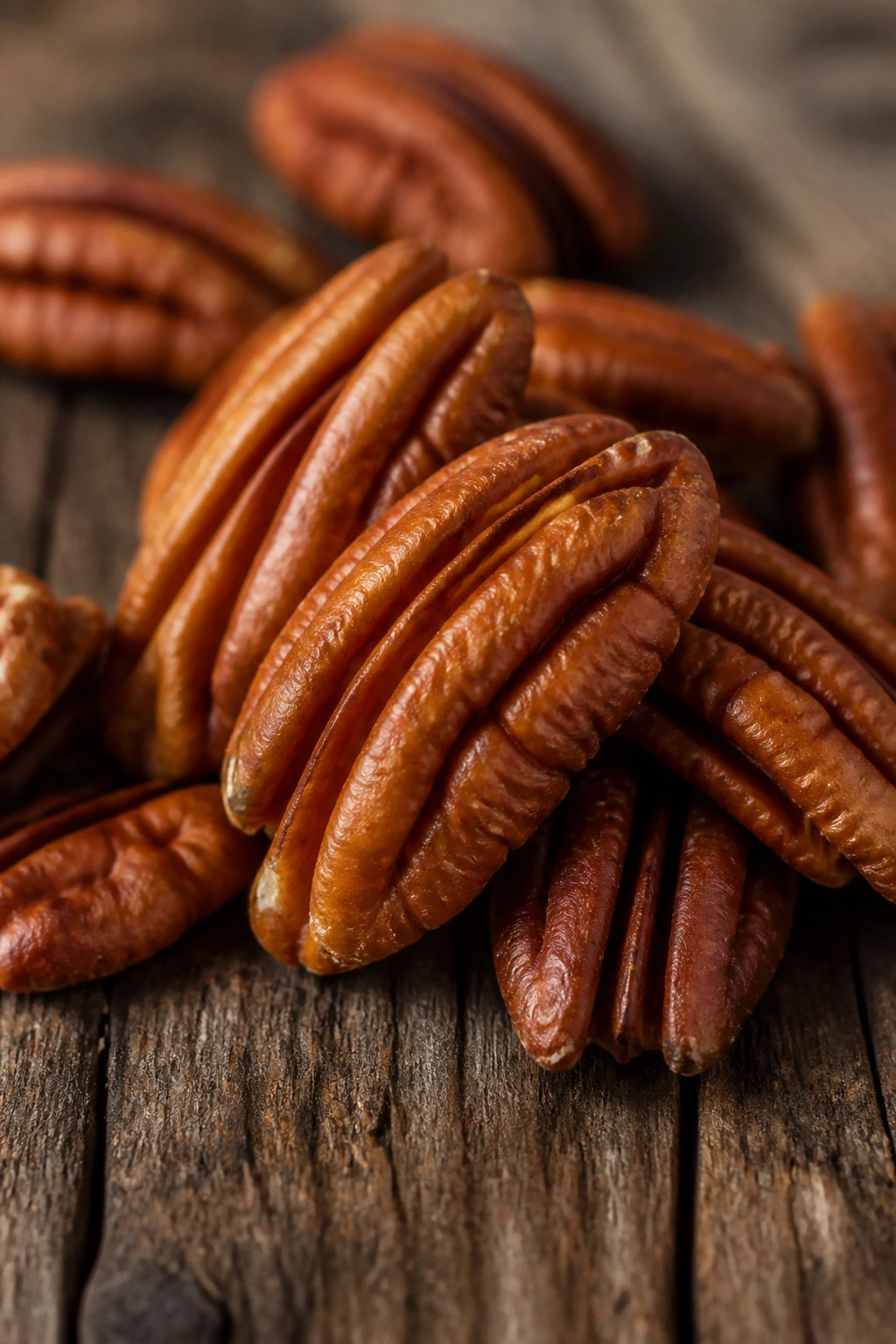 Banishing Breakouts: Are Pecans Good For Acne? 3 Macro shot of pecans on a wooden surface