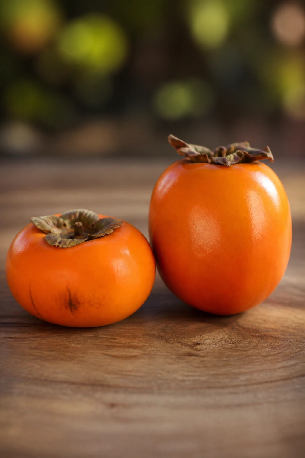 American vs Japanese Persimmon: What's The Difference? 3 Two persimmons side by side showing American and Japanese shapes