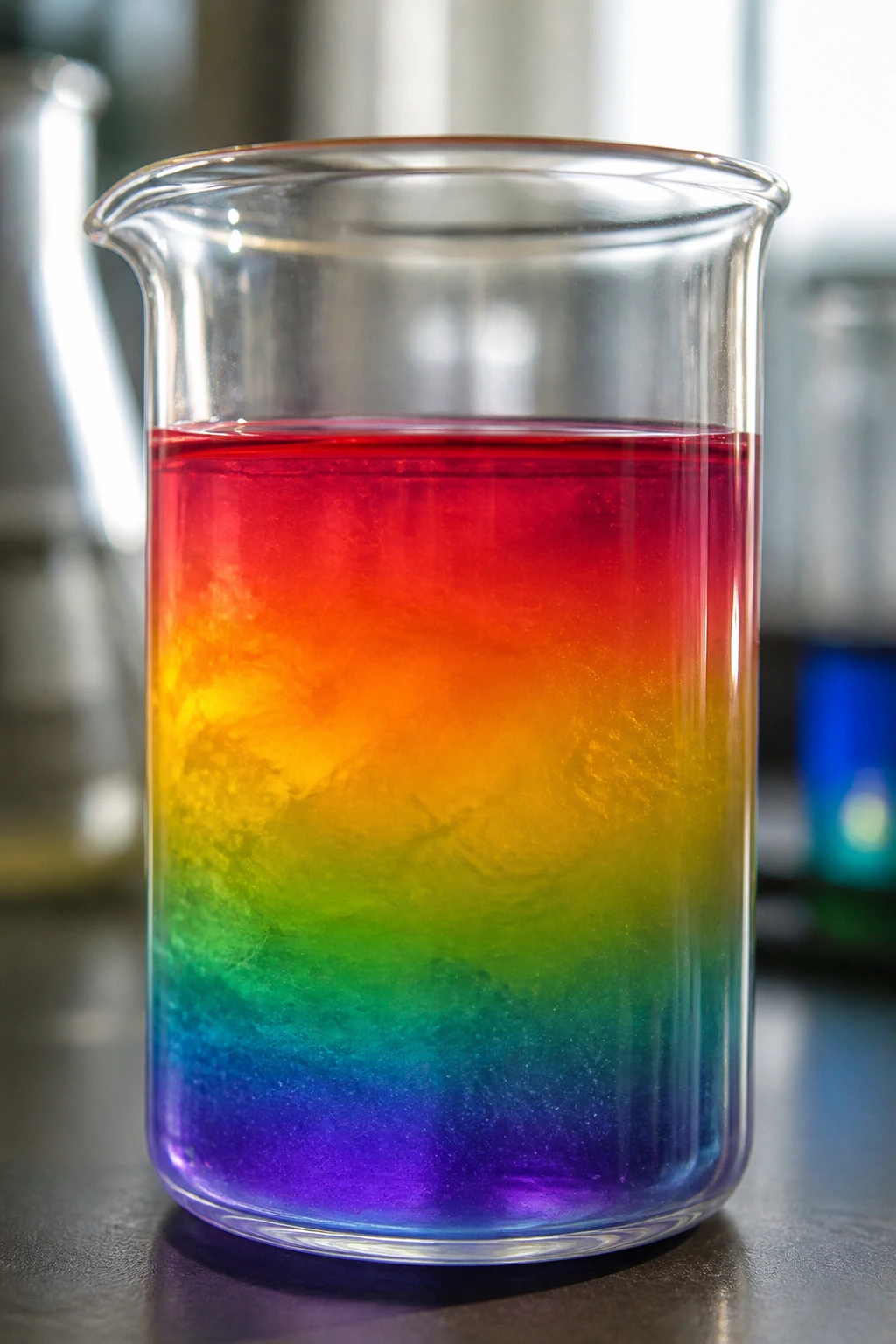 What Is The pH Of Peaches? Are They Acidic Or Alkaline? 1 Close-up of a color-changing pH indicator in a glass beaker.