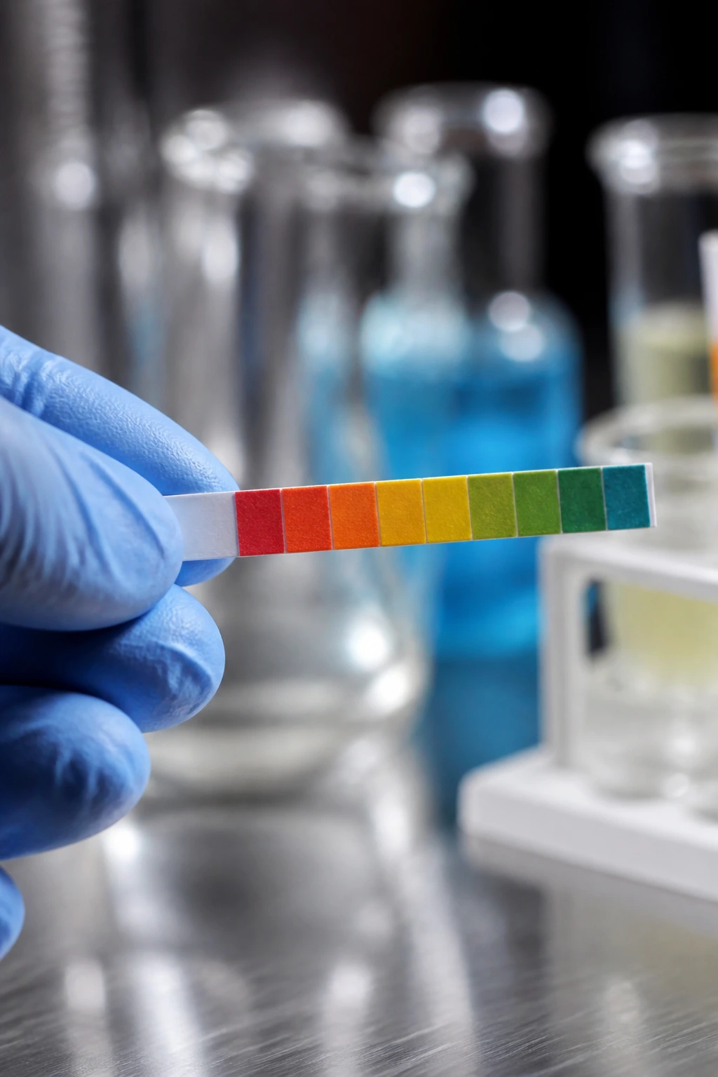 What Is The pH Of Avocados? Are They Acidic Or Alkaline? 1 Close-up of a pH indicator strip changing color to show acidity or alkalinity