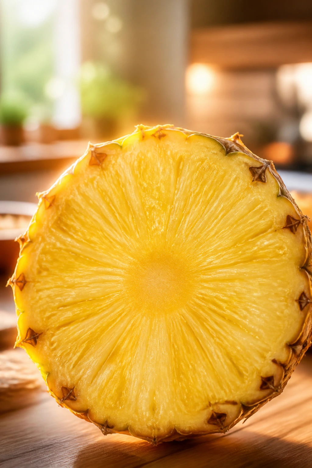 Pineapple slice with a soft glow suggesting anti-inflammatory power