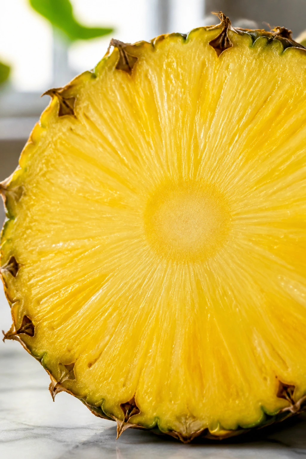 10 Health Benefits of Eating Pineapple on an Empty Stomach 15 Pineapple cross-section glowing with juicy texture under soft light