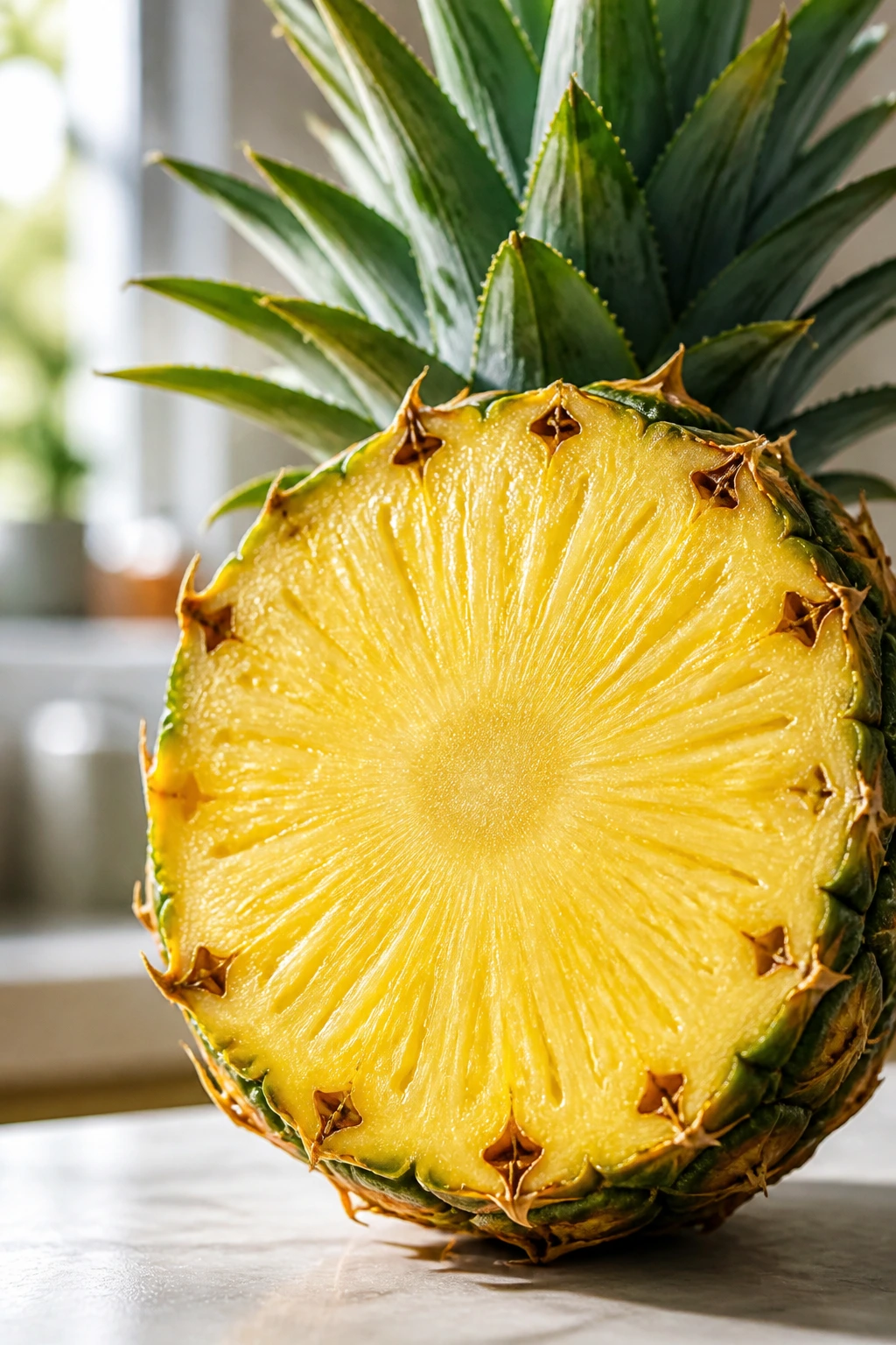Close-up of a pineapple illustrating immune-boosting vitamin C