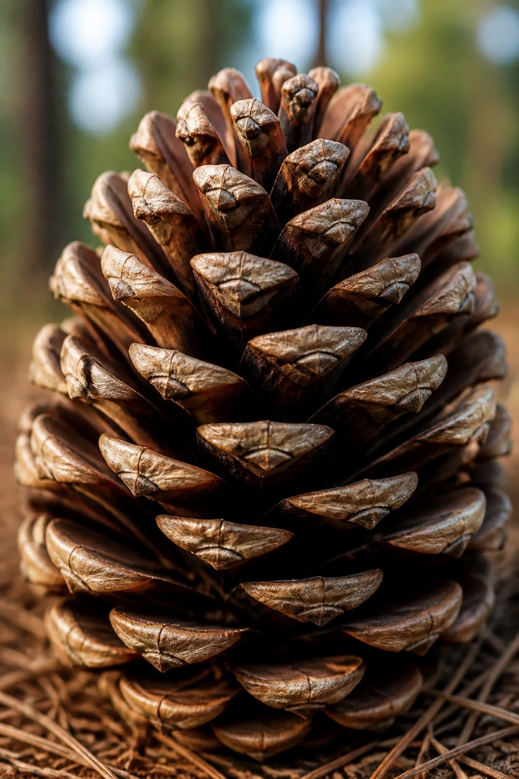 Is Pinecone a Fruit? No, Find Out Why! 3 Close-up of a pinecone showing detailed scales in a forest setting