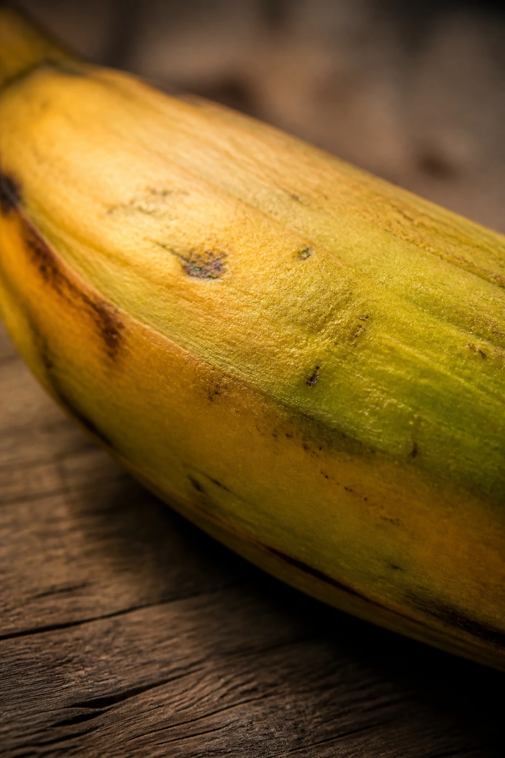 Extreme close-up of plantain skin texture