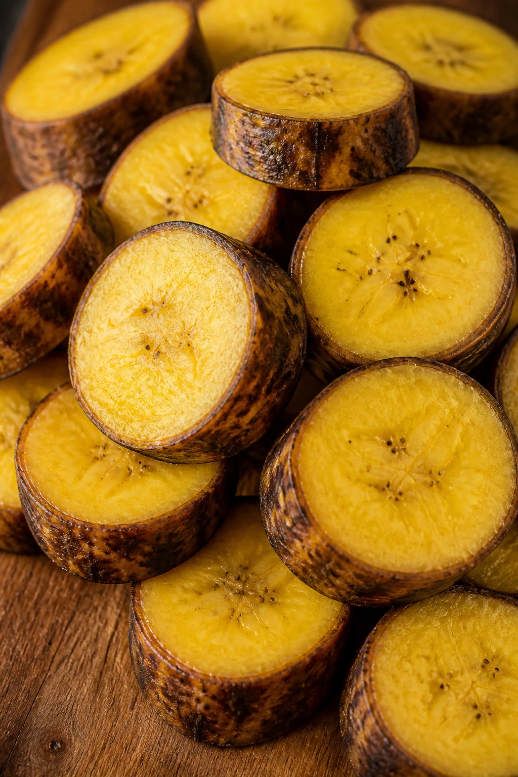 Is Plantain Good For Weight Loss? Yes, And Here's Why 3 Close-up of plantain slices on wooden board