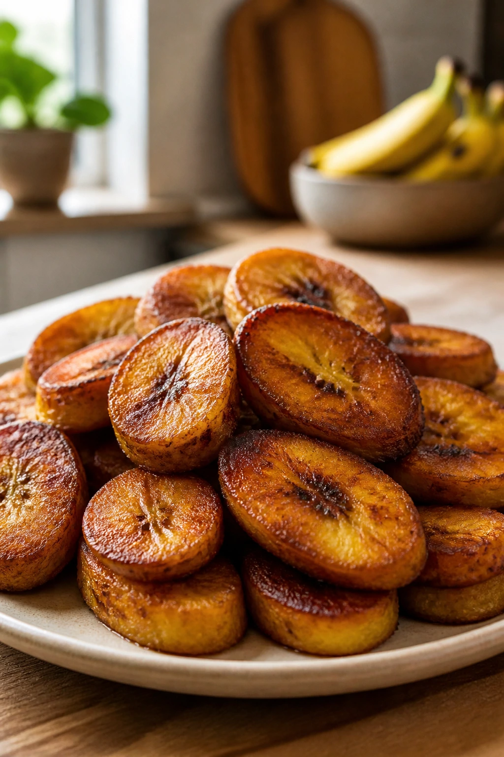 Are Plantains Gluten-Free? All You Need to Know 4 Plate of fried plantains filling the frame