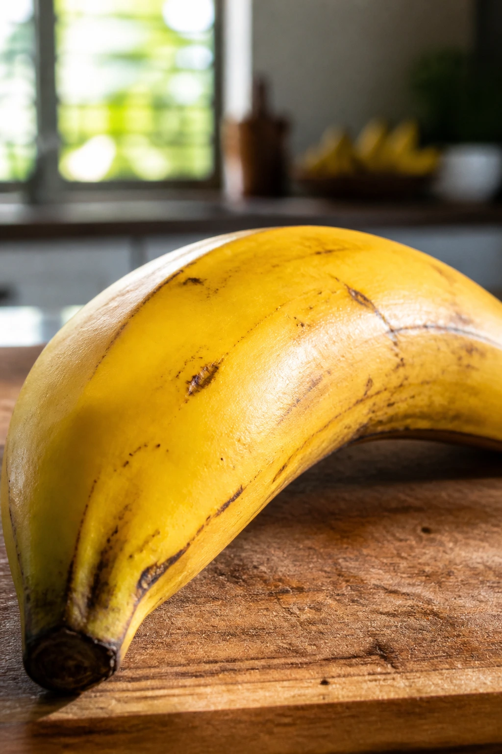 What Do Plantains Taste Like? A Deliciously Unique Flavor 2 Close-up of a ripe yellow plantain filling the frame