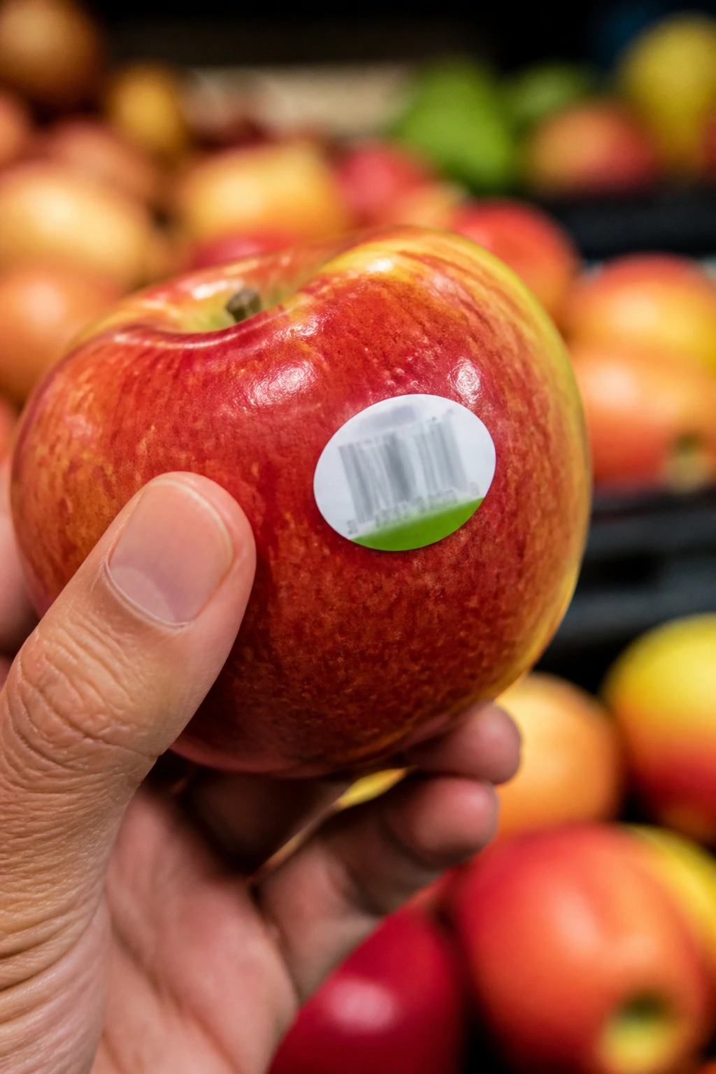 Understanding What Stickers on Fruits and Vegetables Mean 4 Fruit with PLU sticker area showing no legible digits