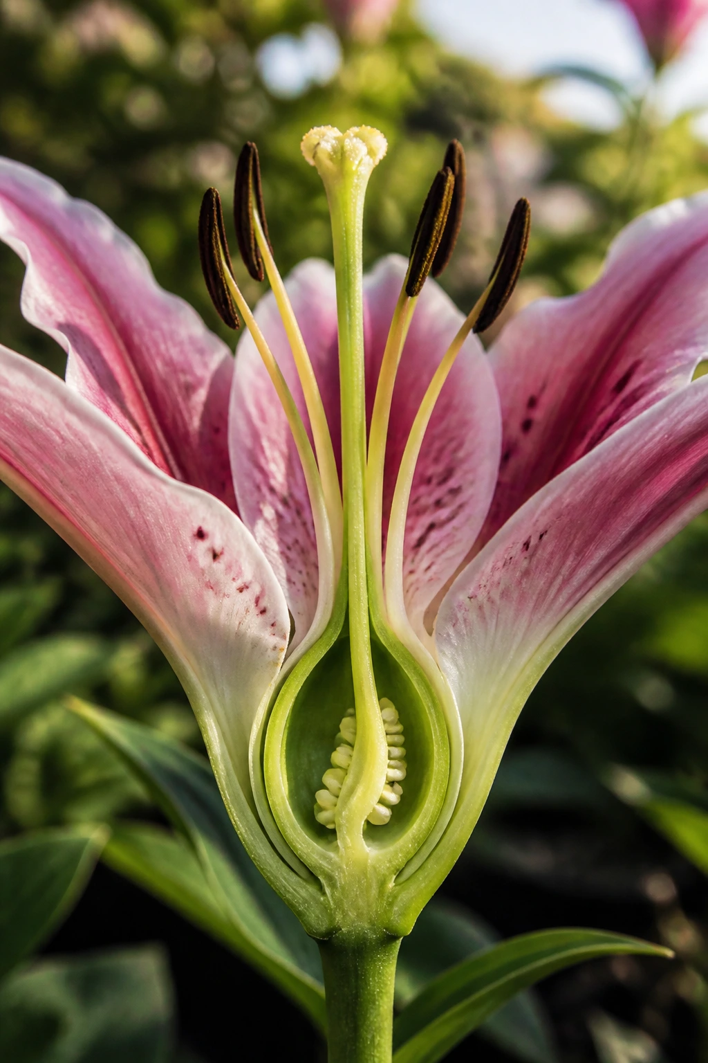 What Is The Difference Between Pollination and Fertilization? 3 Macro image illustrating both pollination and fertilization processes inside a flower